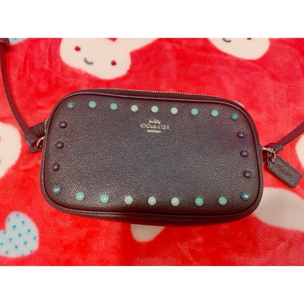 Coach Crossbody Pouch Rivets - Midnight Blue - Picture 5 of 8